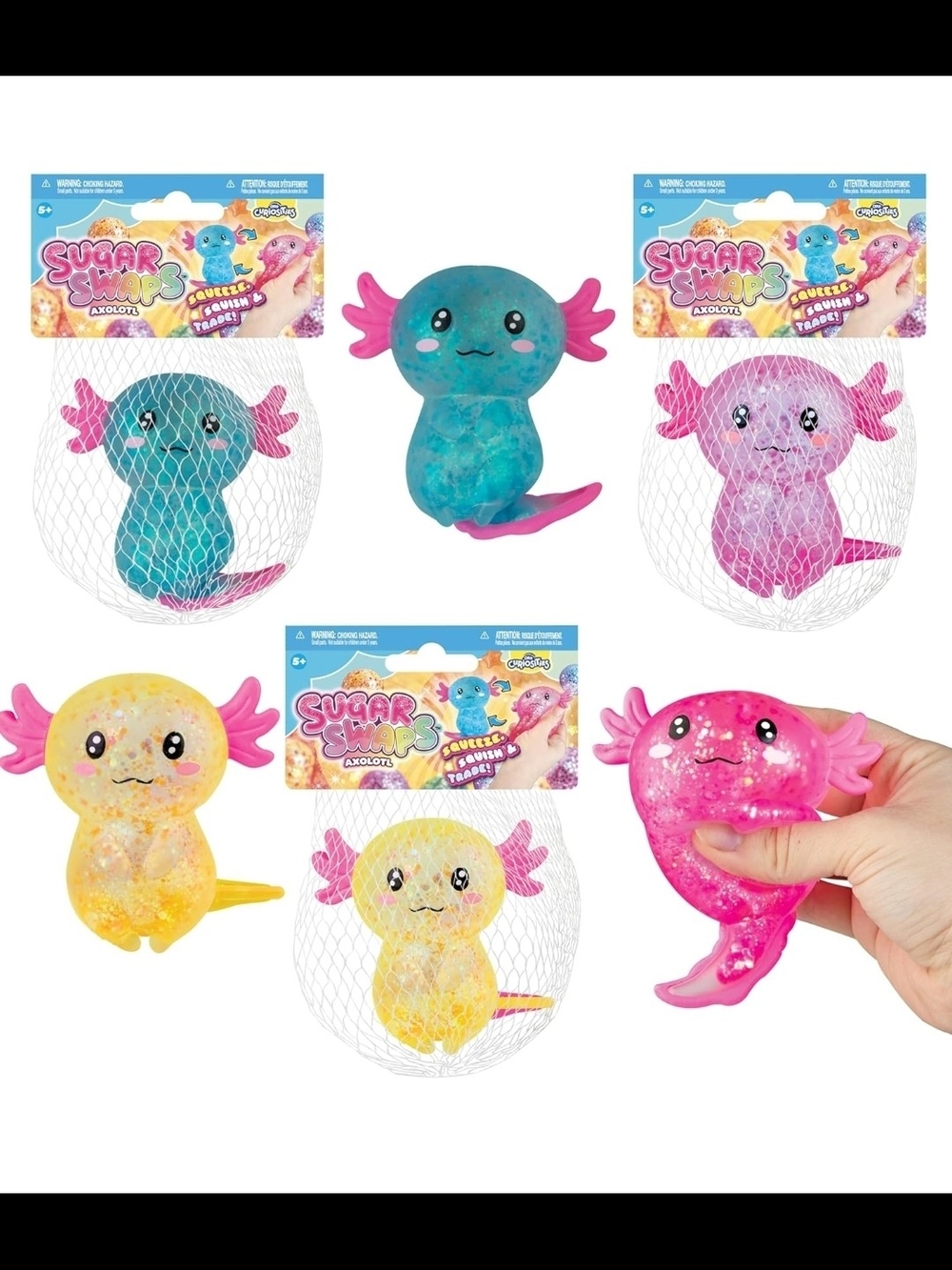 3pc Sugar Swaps Axolotl Squishy Set Of 3pcs